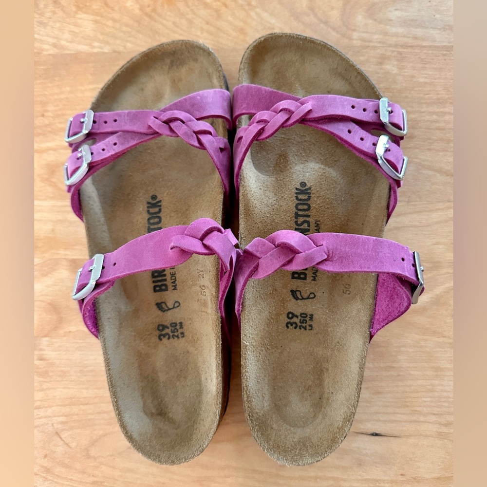 Franca Braid Leather – size 39, Festival Fuchsia - New in Box